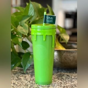Starbucks 2023 Halloween Green Slime Drip Glow in the Dark Venti Tumbler